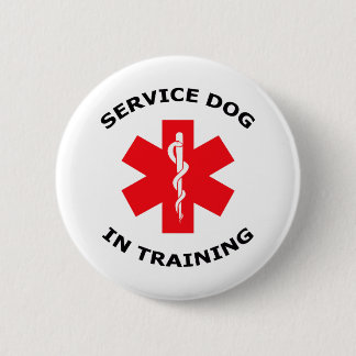 SERVICE DOG IN TRAINING 2 INCH ROUND BUTTON