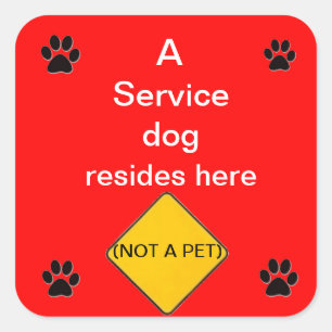 Service dog lives here sticker