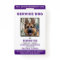 Service Dog Personalized Purple Photo ID Badge