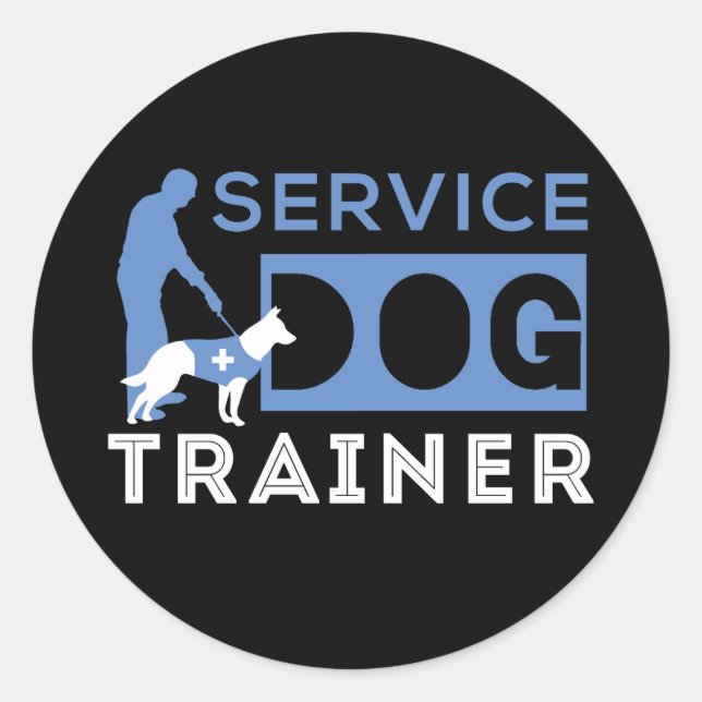 Service Dog Trainer Classic Round Sticker (Front)
