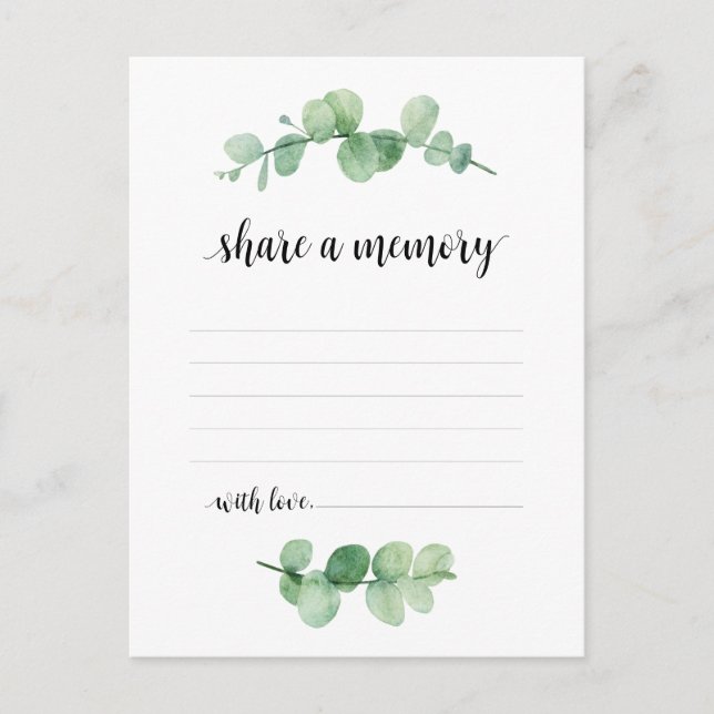 Service funéraire, Eucalyptus, Partager une carte  (Devant)