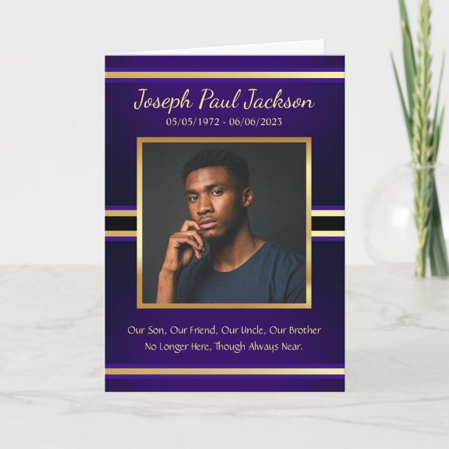 Service funéraire Purple Gold Programme plié (Devant)