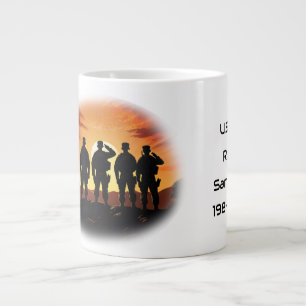 Service Member Appriciation Customizable Large Coffee Mug