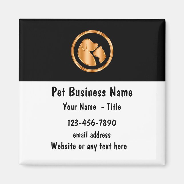 Service pour animaux de compagnie classique Magnet (Devant)