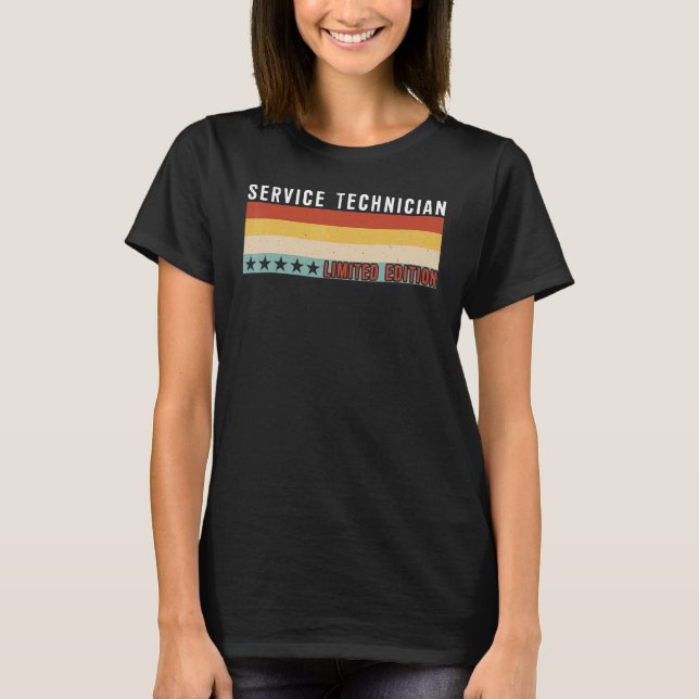 Service Technician Job Title Profession Worker App T-Shirt (Front)
