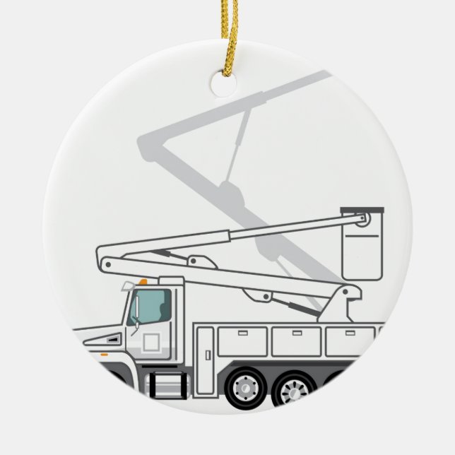 Service Truck Ceramic Ornament (Front)