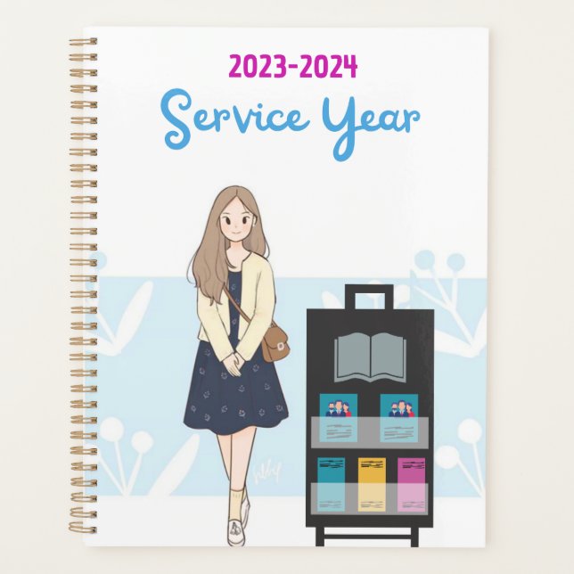 Service Year 2023-2024 girl with cart Planner (Front)