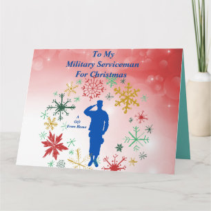 Serviceman Folded Greeting Card