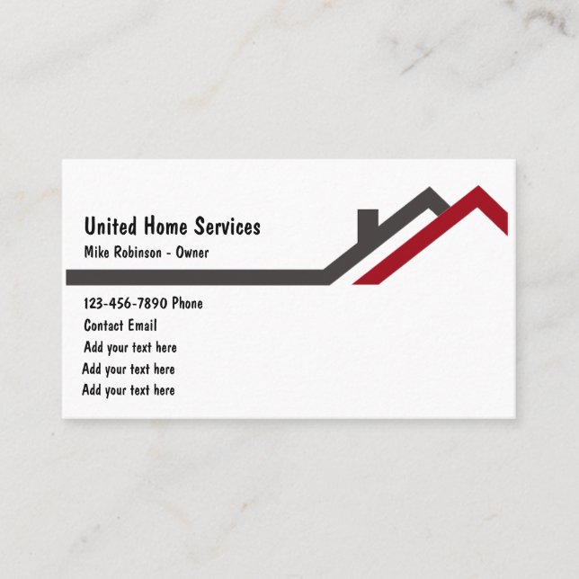 Services à domicile simples Cartes de visite de co (Devant)