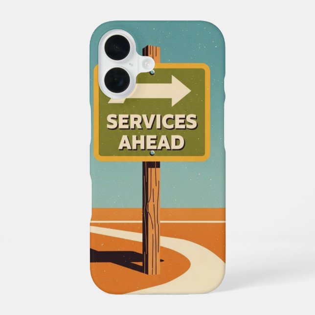 Services Ahead iPhone 16 Case (Back)