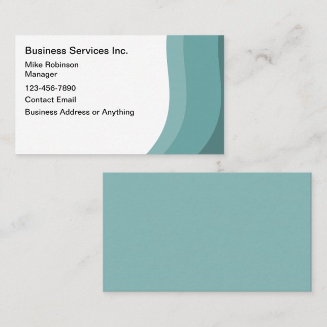 Services aux entreprises Carte de visite moderne (Devant / Derrière)