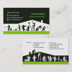 Services de bricolage, carte de visite d'entrepris