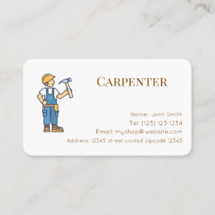 services de charpenterie carte de visite modifiabl