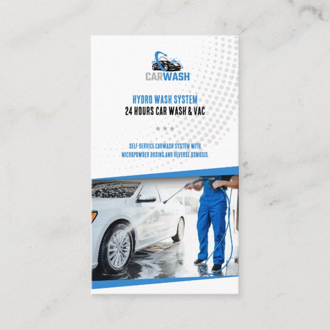 Services de lavage à main | Carte de visite de lav (Devant)