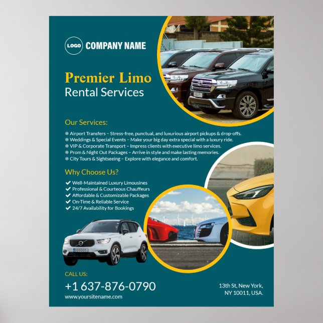 Services de location de voitures Poster personnali (Devant)