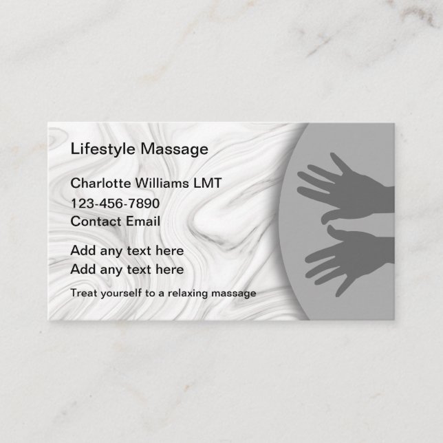 Services de massage Cartes de visite tendance (Devant)