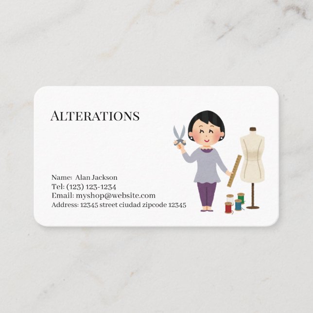 services de modification carte de visite modifiabl (Devant)
