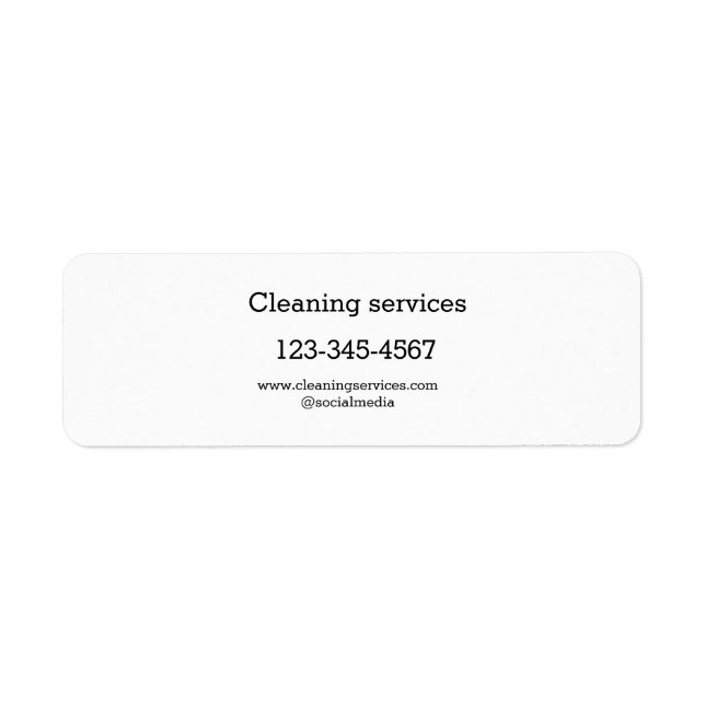 Services de nettoyage ajouter l'adresse e-mail du  (Devant)