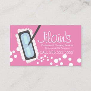 Services de nettoyage Bubbles Mop Carte de visite 