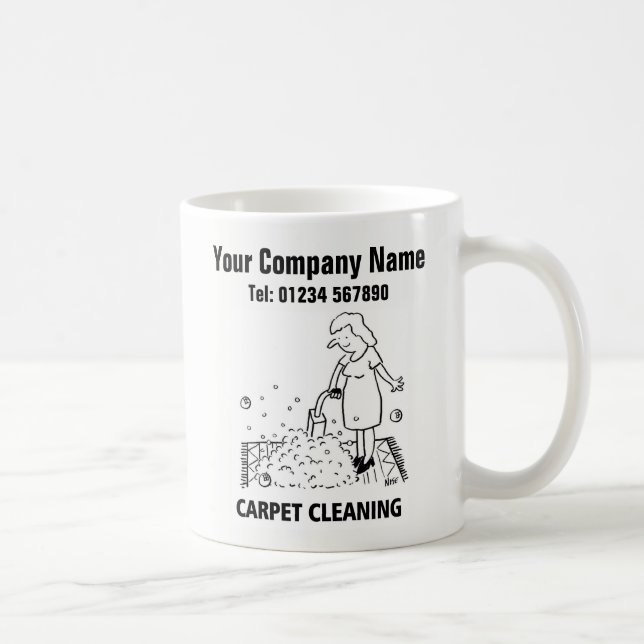 Services de nettoyage de tapis Cartoon Mug (Droite)