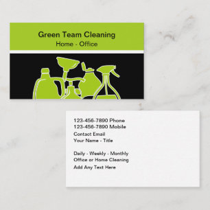 Services de nettoyage vert Carte de visite moderne