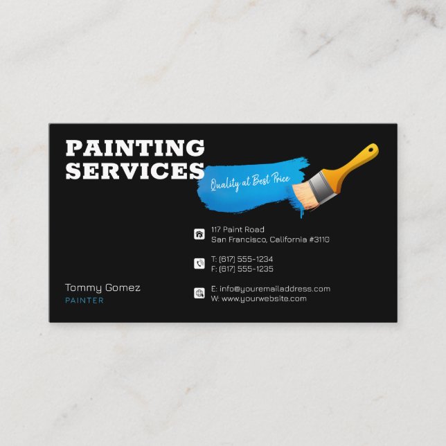 Services de peinture | Peintre au travail Carte de (Devant)