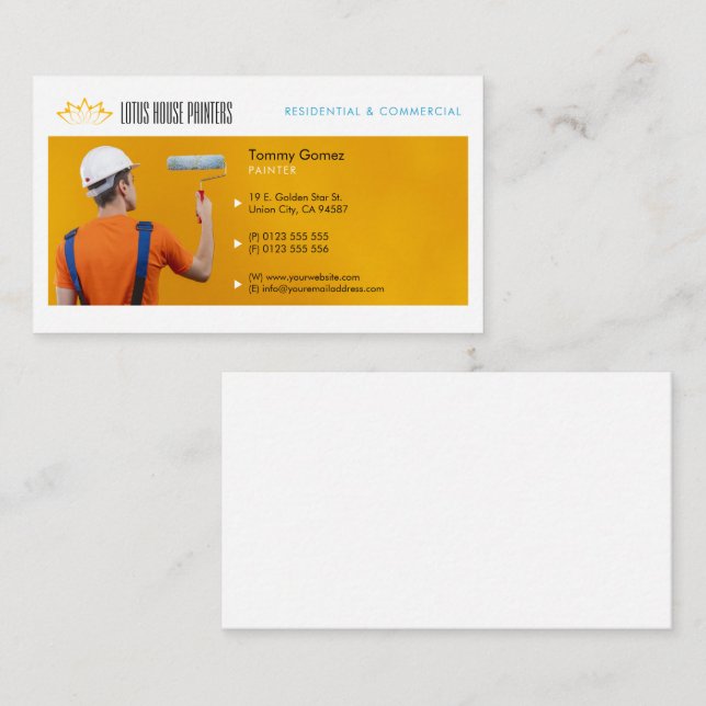 Services de peinture | Peintre au travail Carte de (Devant / Derrière)