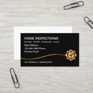 Services d'inspection à domicile de classe Cartes 