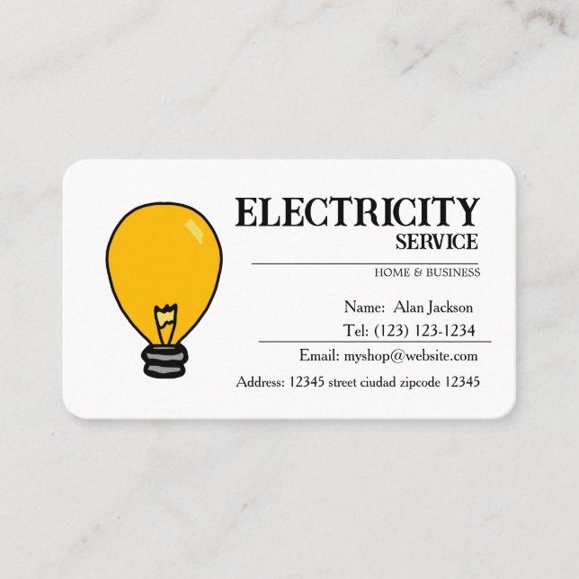 SERVICES ÉLECTRIQUES cartes de visite (Devant)