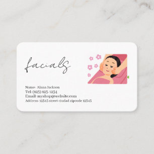 services faciaux carte de visite modifiable