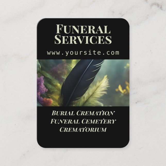 Services funéraires - Carte de visite (Devant)