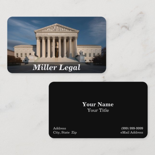 Services juridiques / Avocat / Procureur Carte de  (Devant / Derrière)