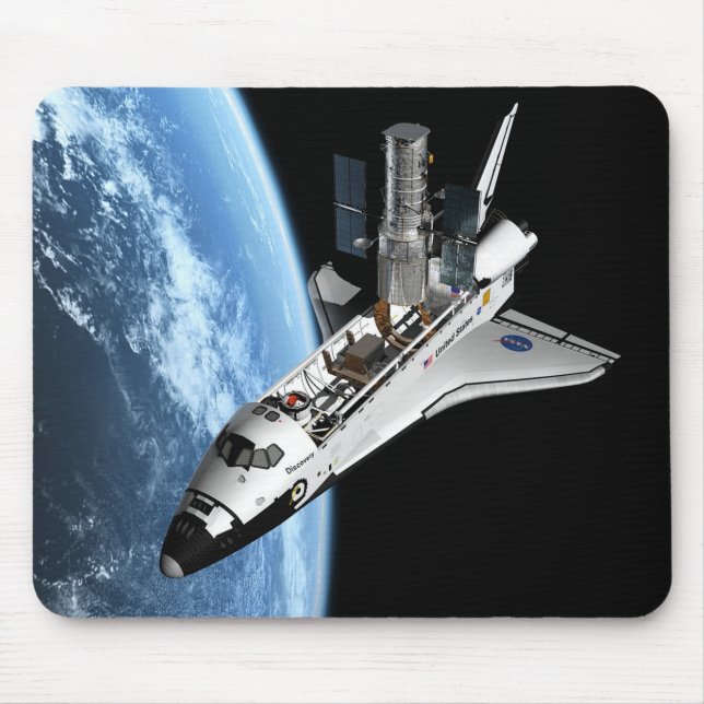 Servicing Hubble - Artistic Rendering Mouse Pad (Front)