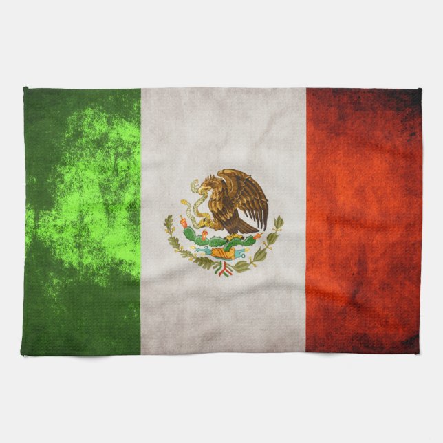Serviette 16" de drapeau mexicain x 24" (Horizontal)