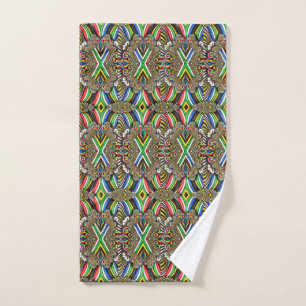 Serviette à main aux couleurs sud-africaines