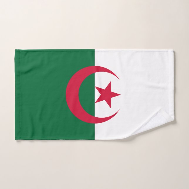Serviette à main avec Drapeau d'Algérie (Serviette à main)
