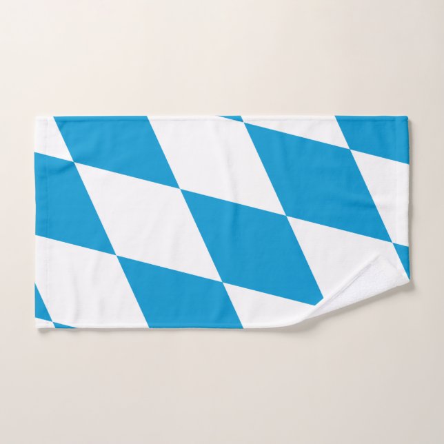 Serviette à main avec Drapeau de Bavière, Allemagn (Serviette à main)