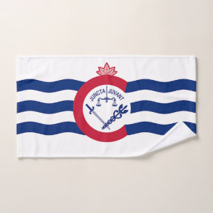 Serviette à main avec Drapeau de Cincinnati City,