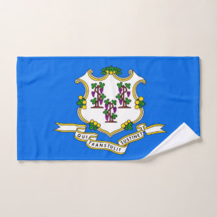 Serviette à main avec Drapeau de Connecticut State