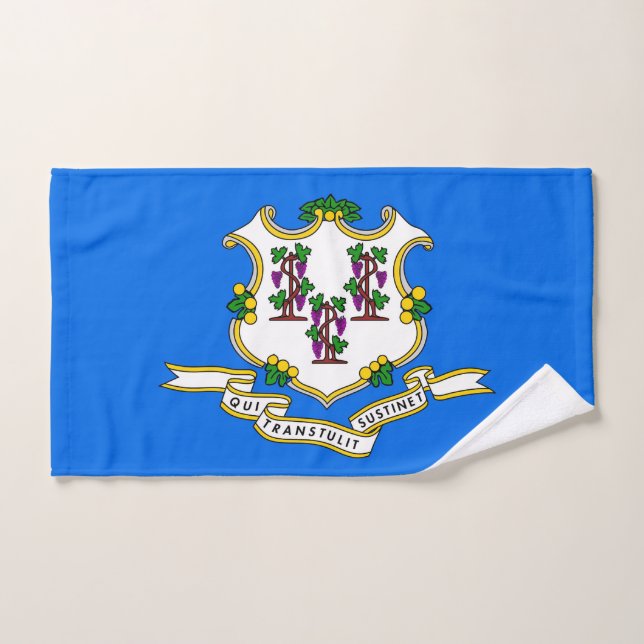 Serviette à main avec Drapeau de Connecticut State (Serviette à main)