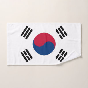 Serviette à main avec Drapeau de Corée du Sud