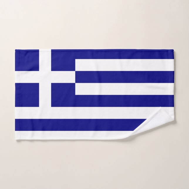 Serviette à main avec Drapeau de Grèce (Serviette à main)