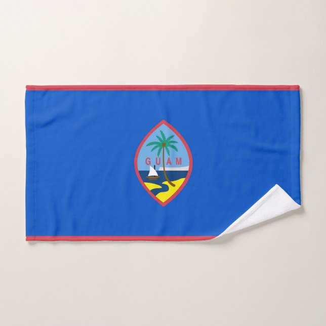 Serviette à main avec Drapeau de Guam, USA (Serviette à main)