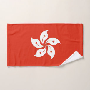 Serviette à main avec Drapeau de Hong Kong