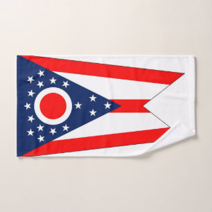 Serviette à main avec Drapeau de l'Etat de l'Ohio,