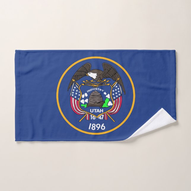Serviette à main avec Drapeau de l'Etat d'Utah, US (Serviette à main)