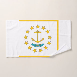 Serviette à main avec Drapeau de Rhode Island Stat