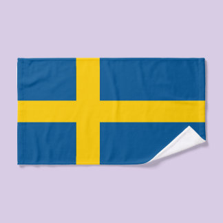 Serviette à main avec Drapeau de Suède