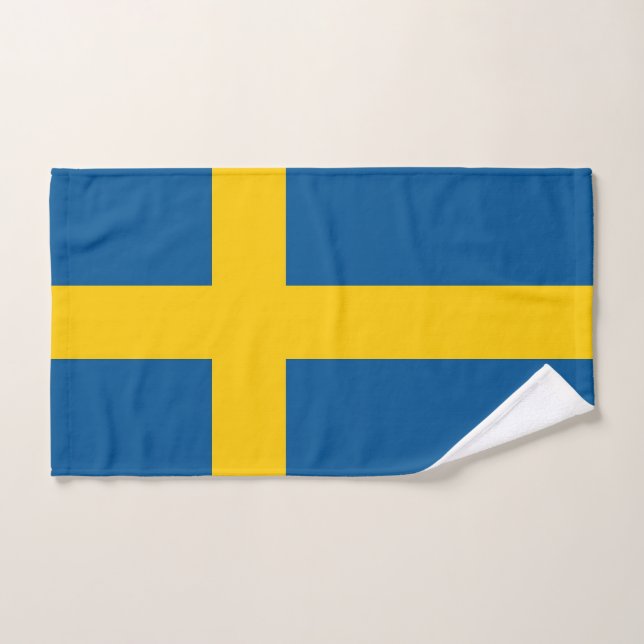 Serviette à main avec Drapeau de Suède (Serviette à main)