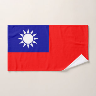 Serviette à main avec Drapeau de Taiwan